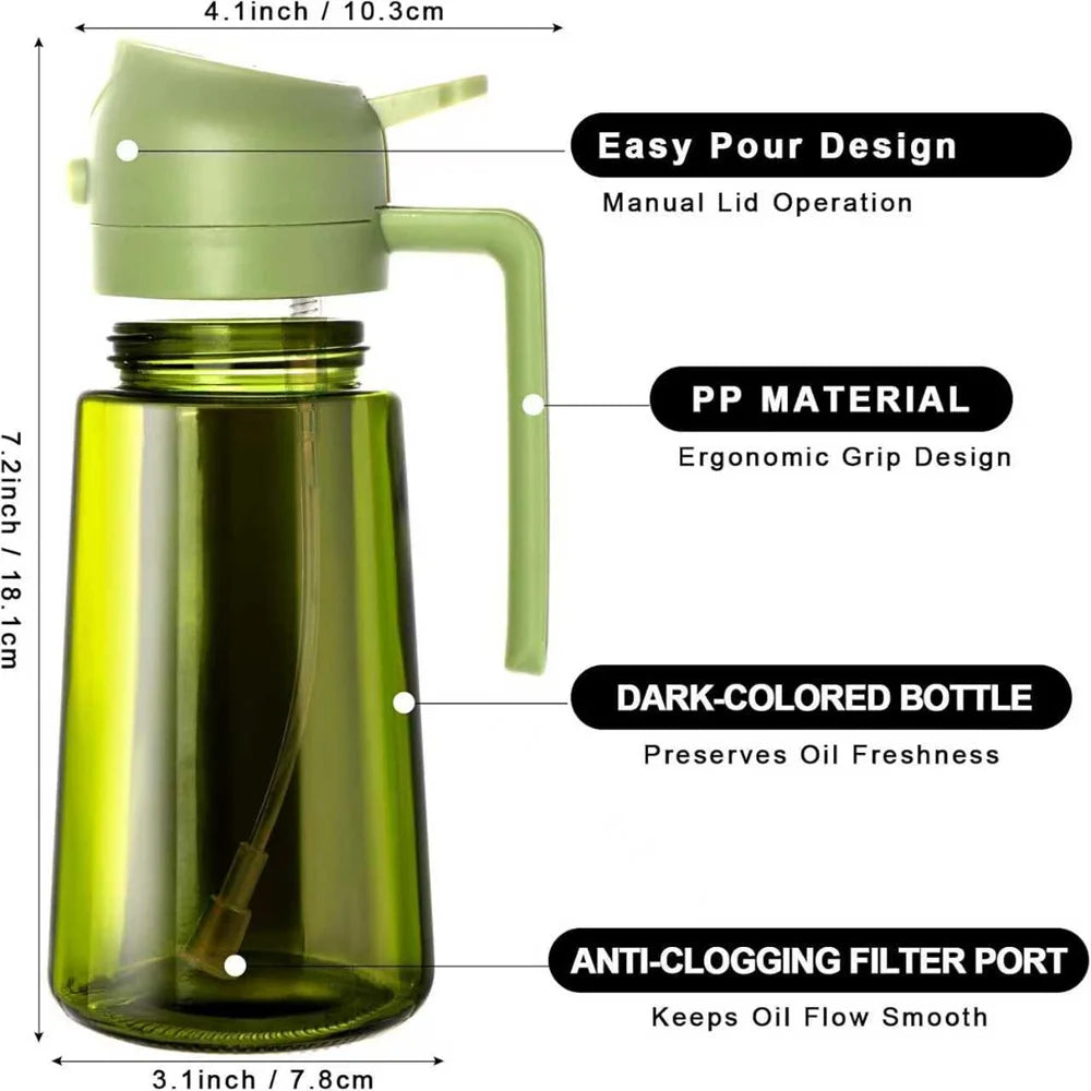« Pulvérisateur d’huile 2-en-1 – 470 ml »